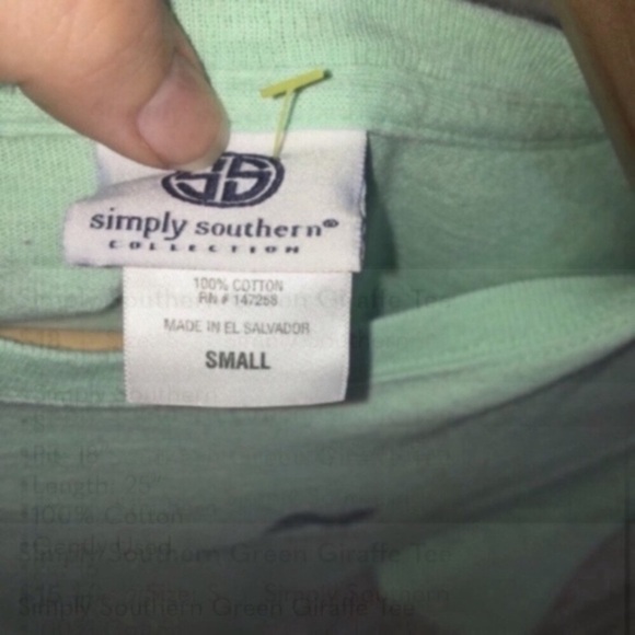 Simply Southern Green Giraffe Tee - Picture 5 of 5